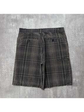 Y2K Black Airwalk Surf Grunge Baggy Plaid Skater Shorts